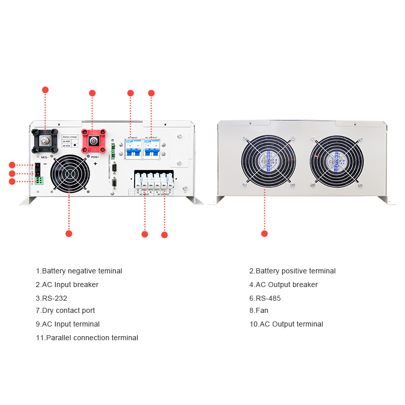 110V/220V 48V Solar Converter  - Split Phase Inverter 10Kw 110V 220V recension och pris