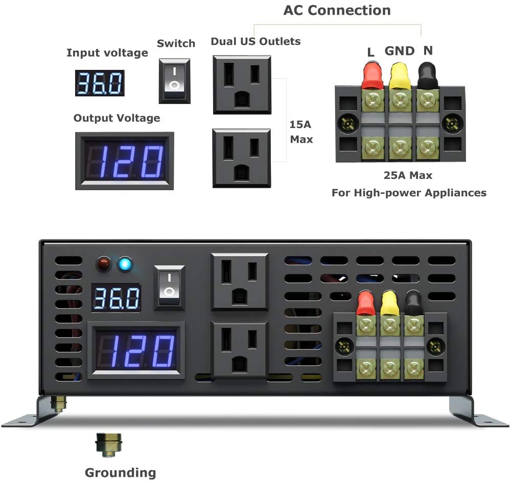 Off Grid Pure Sine Wave Solar  - Pure Sine Wave Inverter 5000W 48V 220V recension och pris