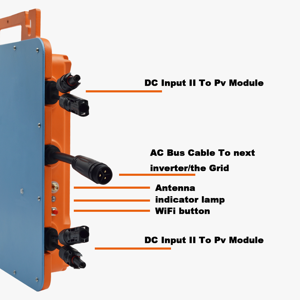 Black GT Die Cast Aluminum 140 - Micro Inverter 1400W Solar Grid Tie recension och pris