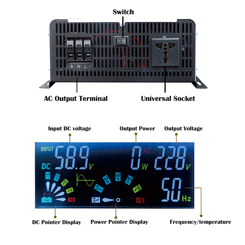 Pure Sine Wave Inverter 12v 22 - Off Grid Solar Inverter 48V 6000W recension och pris