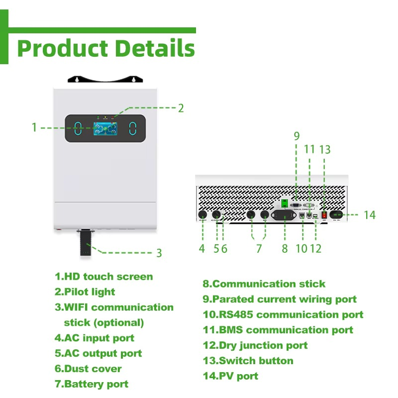 6KW 8KW 10KW 11KW Hybrid Solar - Split Phase Inverter 10Kw 110V 220V recension och pris