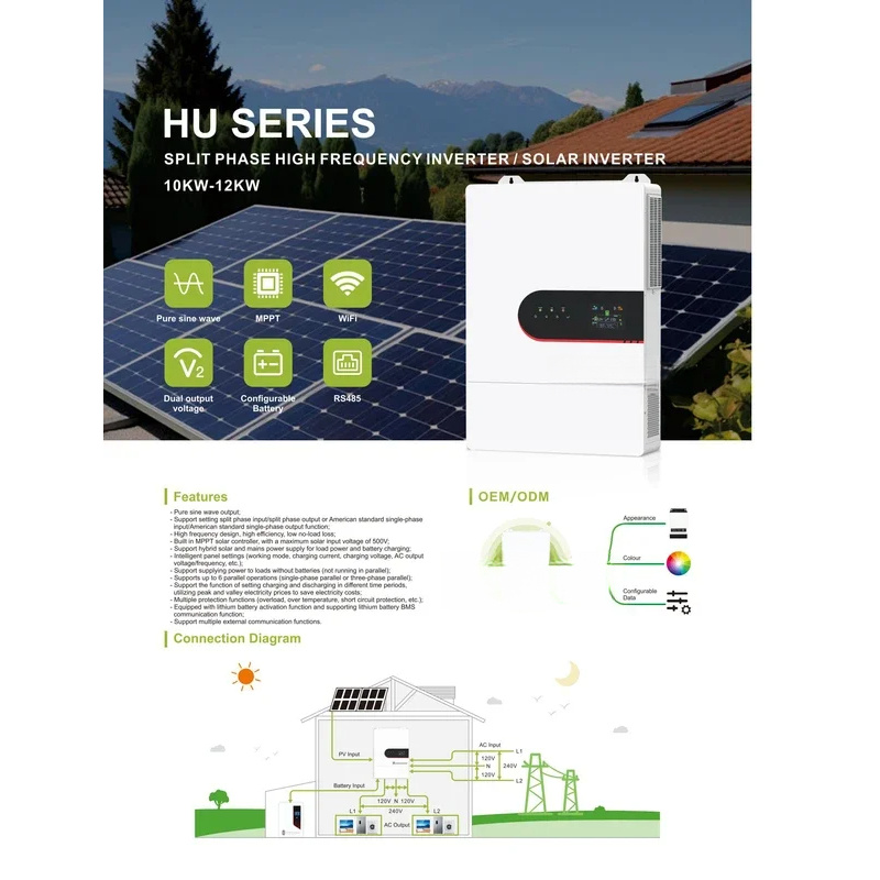 HU Series Split Phase 110V/220 - Split Phase Inverter 10Kw 110V 220V recension och pris