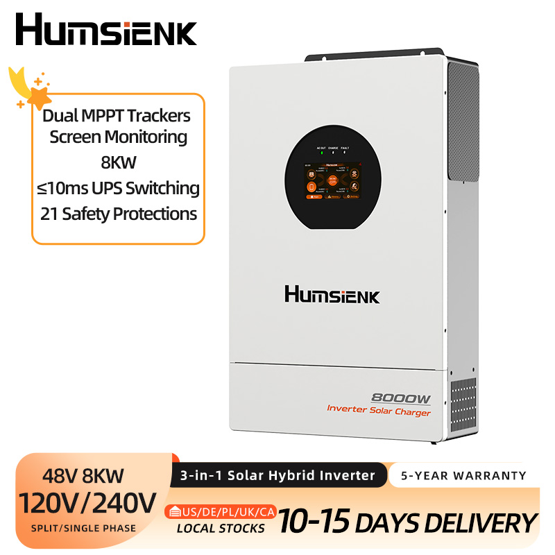 Humsienk 48V 8KW 3-in-1 Solar  - Mppt Hybrid Inverter 48V 8Kw 3 Phase recension och pris