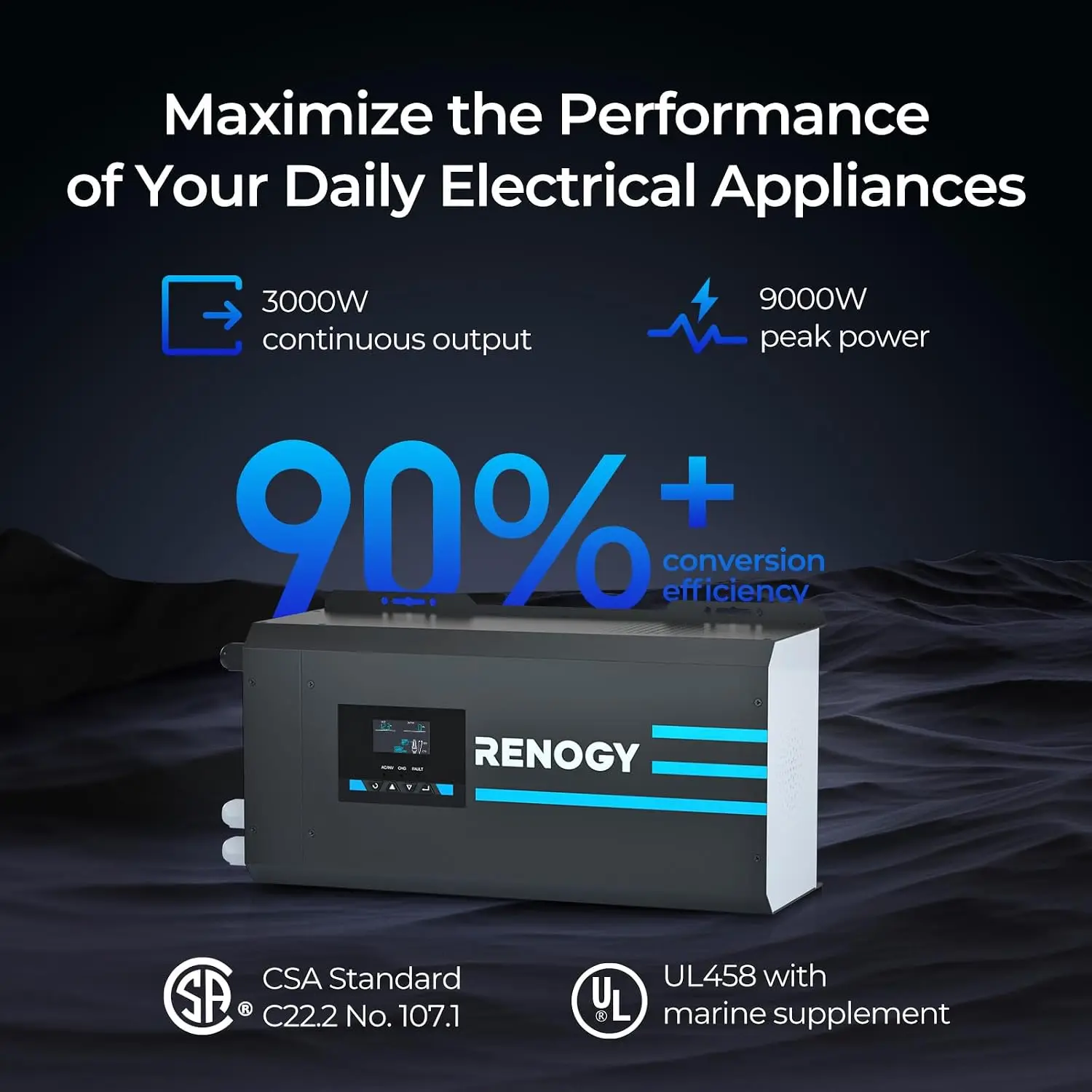Renogy 3000w Pure Sine Wave In - Rv Pure Sine Inverter Charger 3000W 12V recension och pris